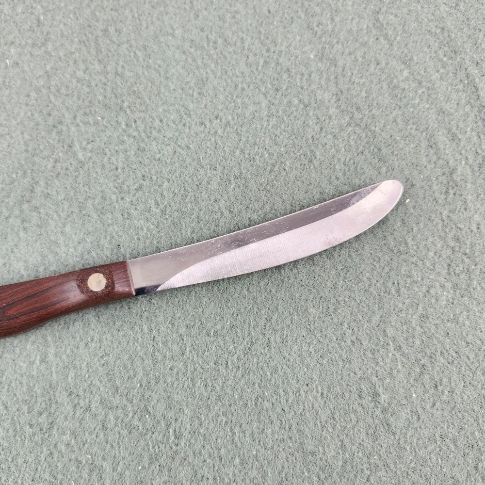 Cutco No. 59 Non-Serrated Table Steak Knife Dark Brown Handle Vintage
